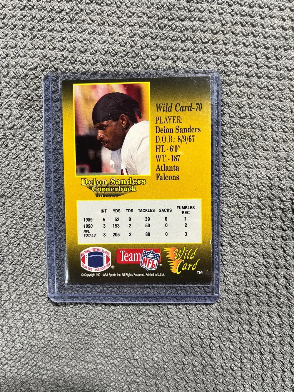 1991 Premier NFL Edition Wild Card Deion Sanders